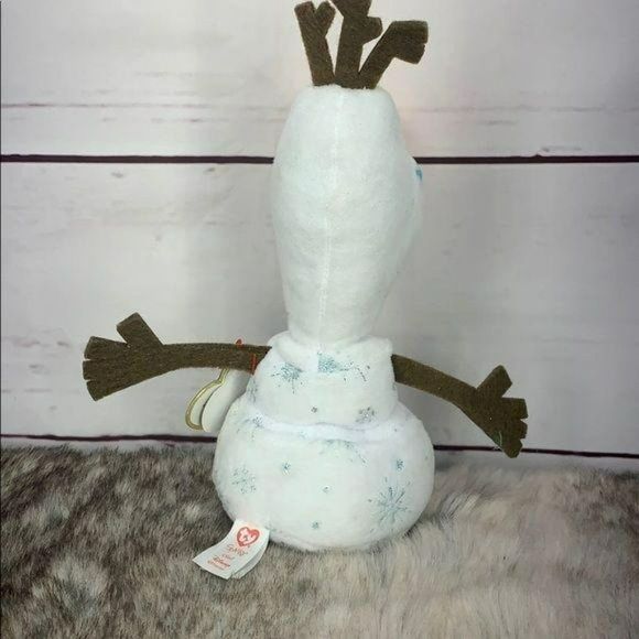 Disney Frozen 2 Ty‎ Sparkle Olaf Beanie baby with snowflakes new with tags 2014 - Picture 2 of 7